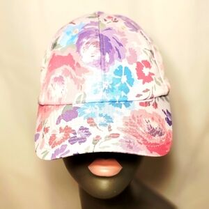 Embellished by RBD Womens Pastel Floral Blue Pink Purple Cap Hat OS